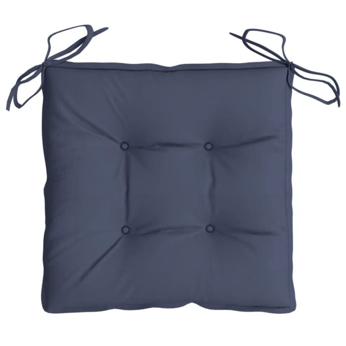 Coussins de chaise lot de 2 bleu marine 40x40x7 cm tissu oxford – Image 3