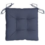 Coussins de chaise lot de 2 bleu marine 50x50x7 cm tissu oxford – Image 3