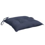 Coussins de chaise lot de 4 bleu marine 50x50x7 cm tissu oxford – Image 2