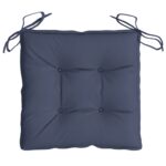 Coussins de chaise lot de 4 bleu marine 50x50x7 cm tissu oxford – Image 3