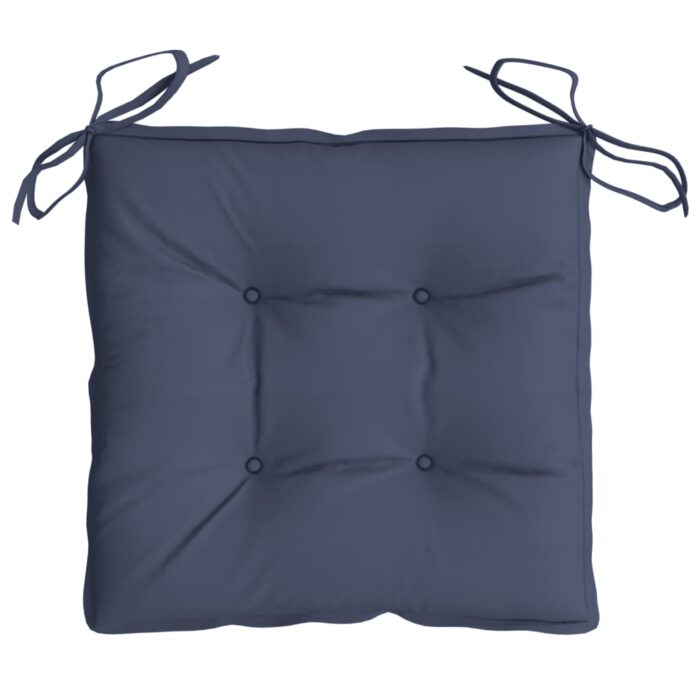 Coussins de chaise lot de 4 bleu marine 50x50x7 cm tissu oxford – Image 3