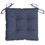Coussins de chaise lot de 6 bleu marine 50x50x7 cm tissu oxford – Image 3