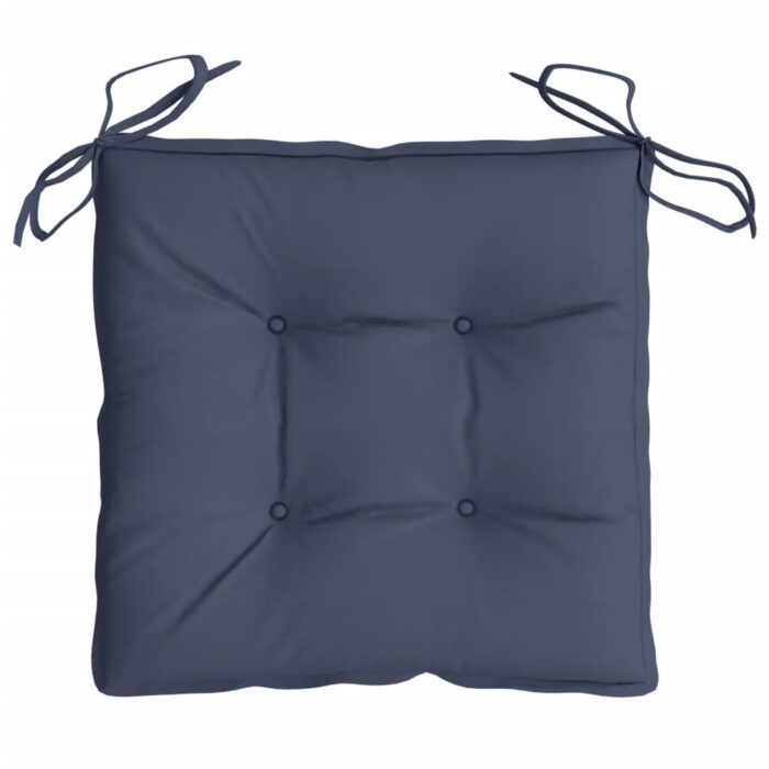 Coussins de chaise lot de 6 bleu marine 50x50x7 cm tissu oxford – Image 3