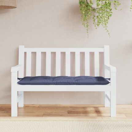 Coussin de banc de jardin bleu marine 120x50x7 cm tissu oxford