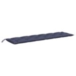 Coussin de banc de jardin bleu marine 200x50x7 cm tissu oxford – Image 2