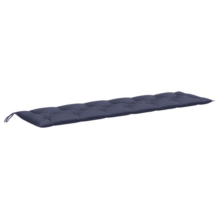 Coussin de banc de jardin bleu marine 200x50x7 cm tissu oxford – Image 2