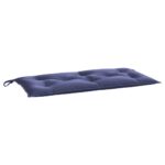 Coussins de banc de jardin lot de 2 bleu marine tissu oxford – Image 2