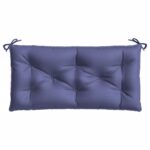 Coussins de banc de jardin lot de 2 bleu marine tissu oxford – Image 3