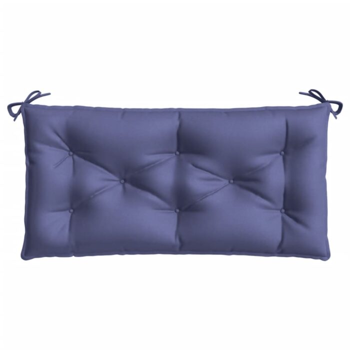 Coussins de banc de jardin lot de 2 bleu marine tissu oxford – Image 3