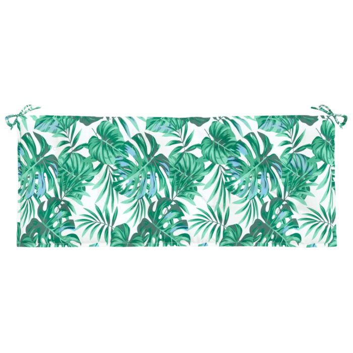 Coussins de banc de jardin lot de 2 motif de feuilles – Image 3