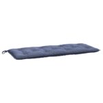 Coussins de banc de jardin lot de 2 bleu marine 120x50x7 cm – Image 2