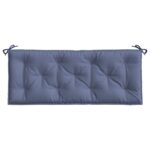 Coussins de banc de jardin lot de 2 bleu marine 120x50x7 cm – Image 3