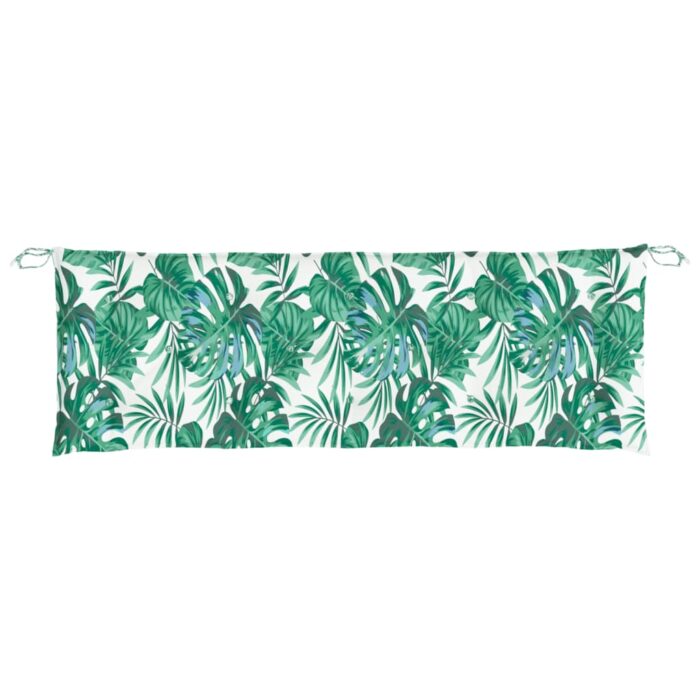 Coussins de banc de jardin lot de 2 motif de feuilles – Image 3