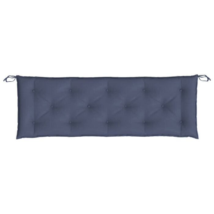 Coussins de banc de jardin lot de 2 bleu marine 150x50x7 cm – Image 3