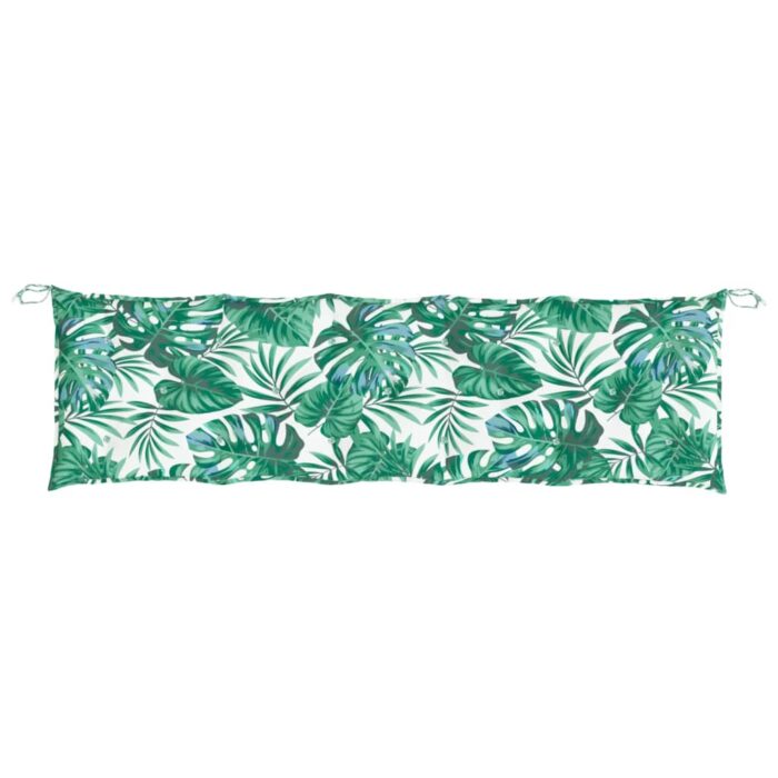 Coussins de banc de jardin lot de 2 motif de feuilles – Image 4