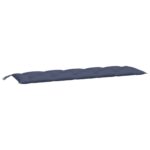 Coussins de banc de jardin lot de 2 bleu marine 180x50x7 cm – Image 2