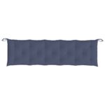Coussins de banc de jardin lot de 2 bleu marine 180x50x7 cm – Image 4