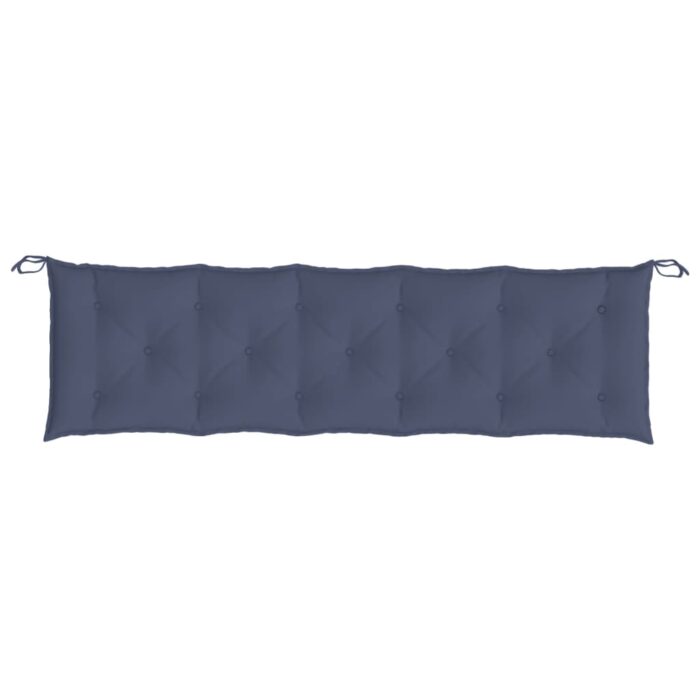 Coussins de banc de jardin lot de 2 bleu marine 180x50x7 cm – Image 4