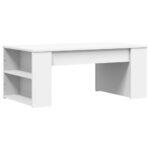 Table basse blanc 102x55x42 cm bois d'ingénierie – Image 4