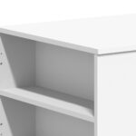 Table basse blanc 102x55x42 cm bois d'ingénierie – Image 5