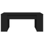 Table basse noir 102x55x42 cm bois d'ingénierie – Image 2