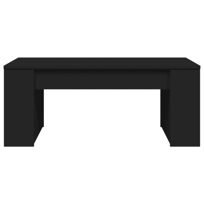 Table basse noir 102x55x42 cm bois d'ingénierie – Image 2