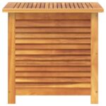 Boîte de rangement de jardin persiennes 60x50x56cm bois acacia – Image 3