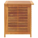 Boîte de rangement de jardin persiennes 60x50x56cm bois acacia – Image 4