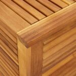 Boîte de rangement de jardin persiennes 60x50x56cm bois acacia – Image 6