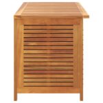 Boîte de rangement de jardin persiennes 113x50x56cm bois acacia – Image 4