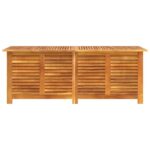 Boîte de rangement de jardin persiennes 150x50x56cm bois acacia – Image 3