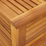 Boîte de rangement de jardin persiennes 150x50x56cm bois acacia – Image 6