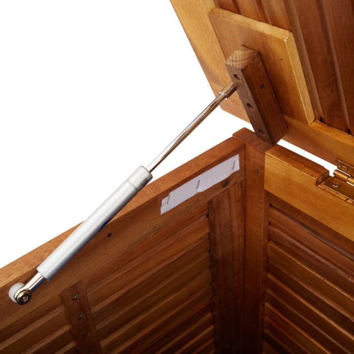 Boîte de rangement de jardin persiennes 150x50x56cm bois acacia – Image 7