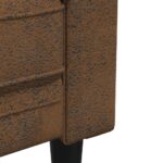 Fauteuil Chesterfield marron tissu – Image 5