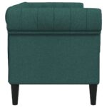 Canapé Chesterfield 2 places vert foncé tissu – Image 3