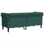 Canapé Chesterfield 2 places vert foncé tissu – Image 4
