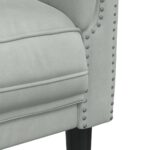 Fauteuil gris clair Velours – Image 5