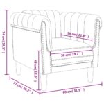 Fauteuil gris foncé velours – Image 7
