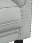 Canapé à 2 places gris clair velours – Image 5