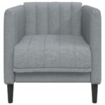 Fauteuil gris clair tissu – Image 2