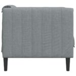 Fauteuil gris clair tissu – Image 3