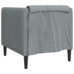 Fauteuil gris clair tissu – Image 4