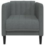 Fauteuil gris foncé tissu – Image 2