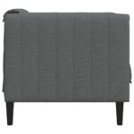 Fauteuil gris foncé tissu – Image 3