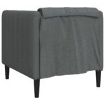 Fauteuil gris foncé tissu – Image 4