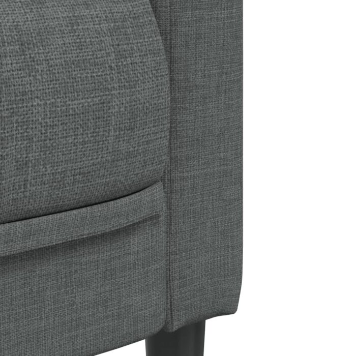 Fauteuil gris foncé tissu – Image 5