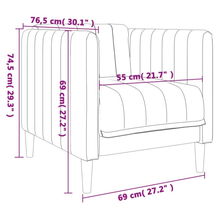 Fauteuil gris foncé tissu – Image 7
