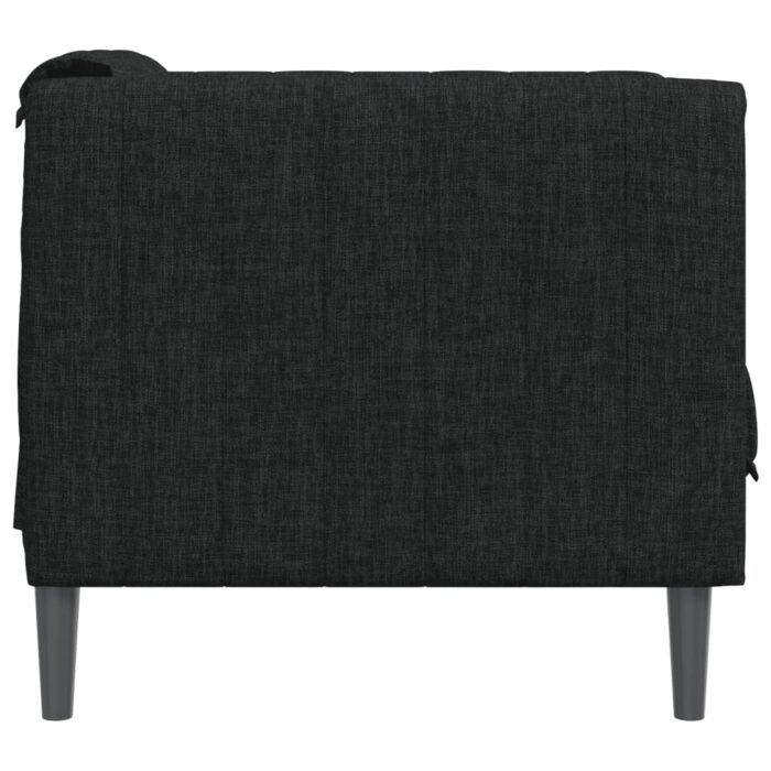 Fauteuil noir tissu – Image 3