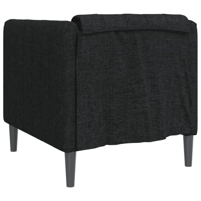 Fauteuil noir tissu – Image 4