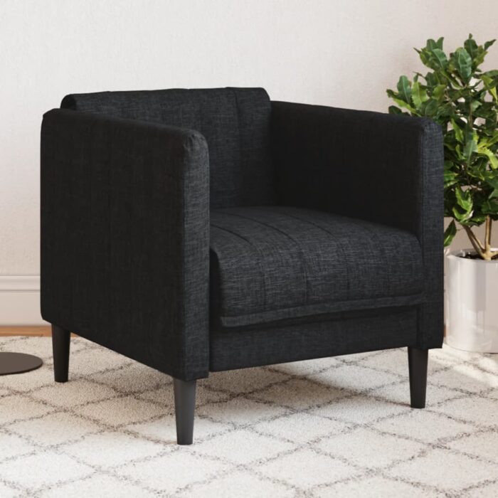 Fauteuil noir tissu – Image 1